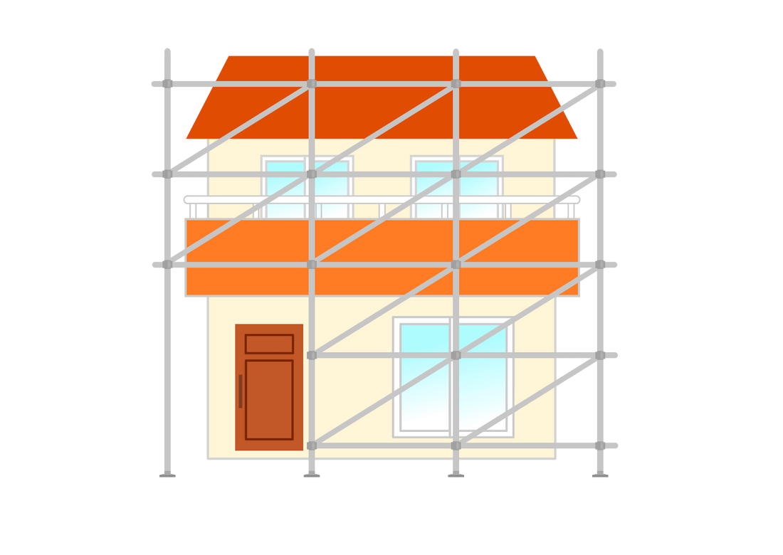 一側足場の控えにくい丸