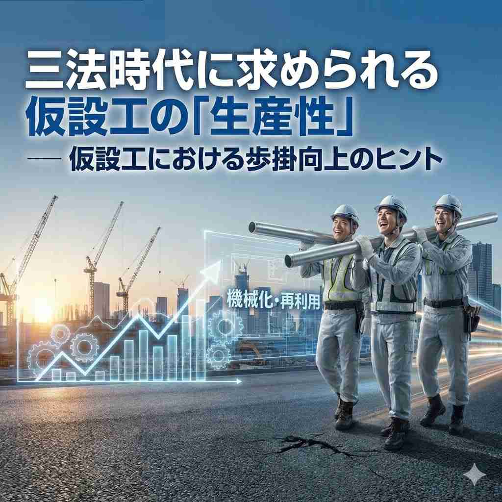 三法時代に求められる仮設工の「生産性」 小規模仮設工における歩掛向上のヒント